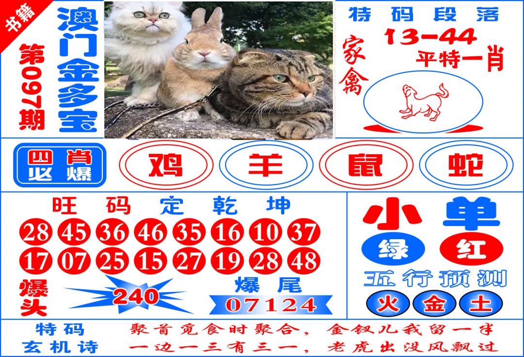 097期澳门金元宝[图]